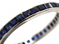 Art Deco 18ct White Gold & Sapphire Eternity Ring