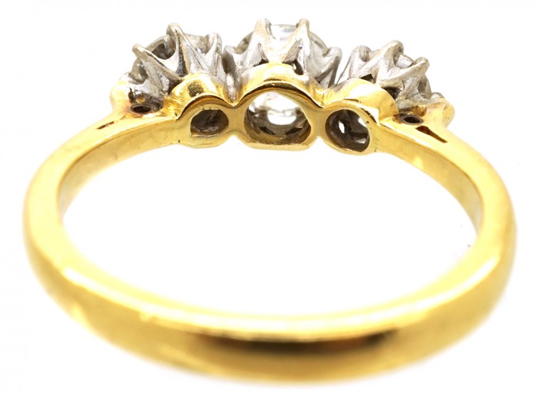 18ct Gold Three Stone Diamond Ring