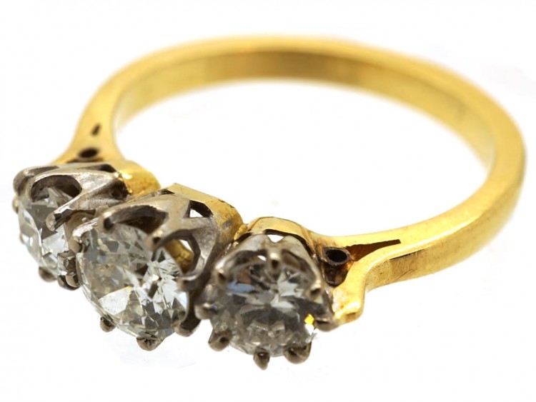 18ct Gold Three Stone Diamond Ring