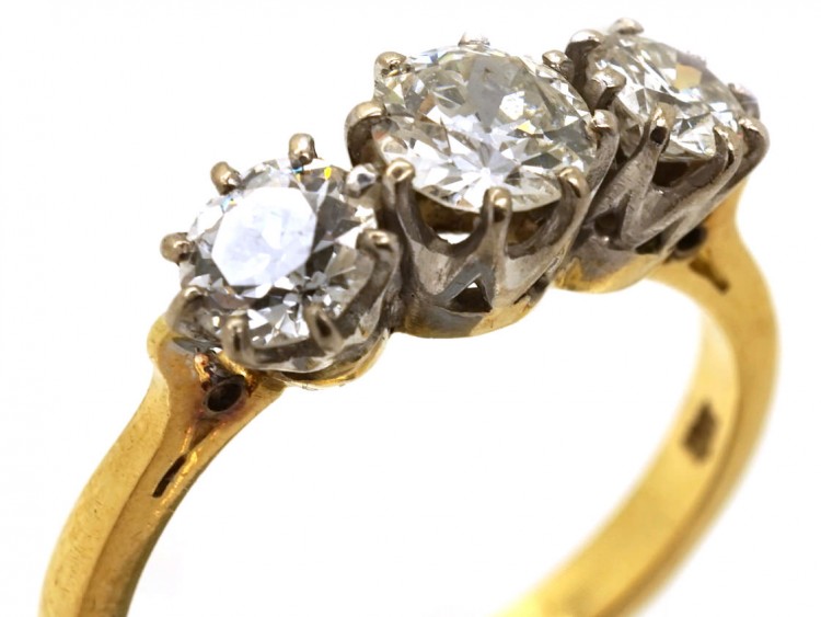 18ct Gold Three Stone Diamond Ring
