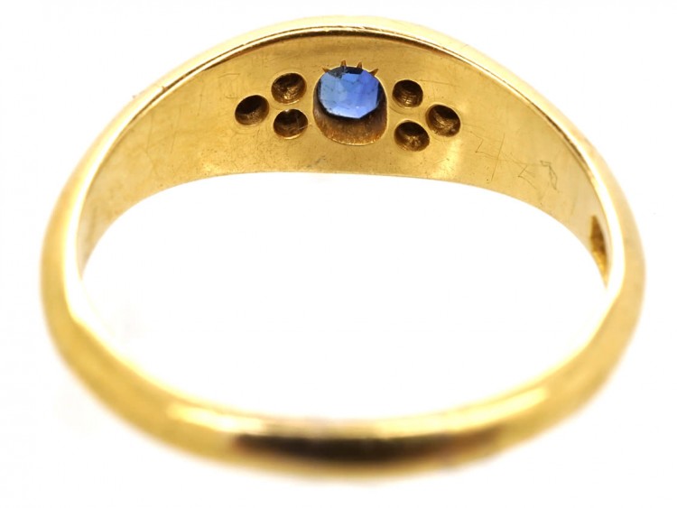Edwardian 18ct Gold, Sapphire & Diamond Ring