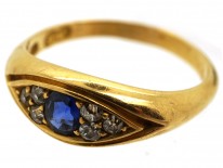 Edwardian 18ct Gold, Sapphire & Diamond Ring