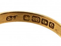 Edwardian 18ct Gold, Three Stone Sapphire & Diamond Ring