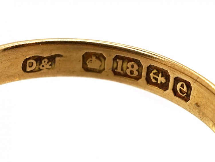 Edwardian 18ct Gold, Three Stone Sapphire & Diamond Ring