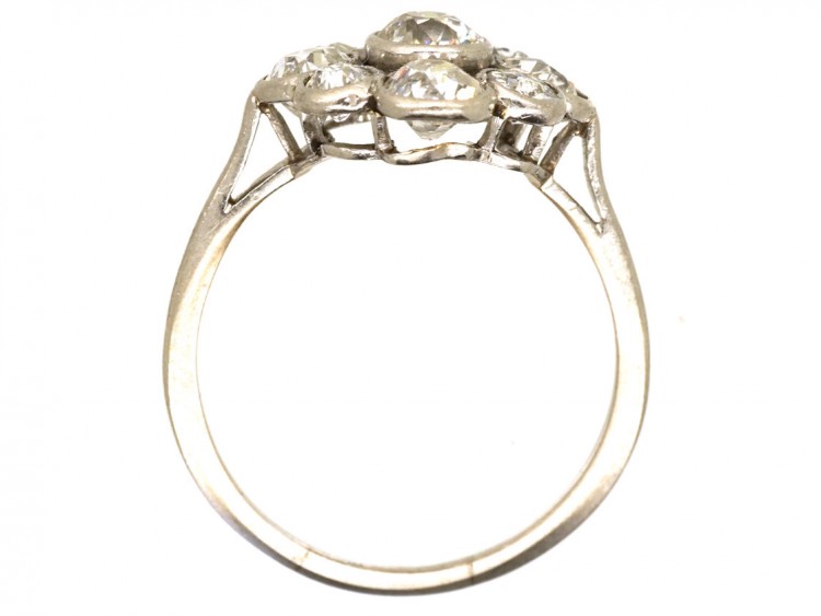 Edwardian Platinum & Diamond Cluster Ring