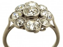 Edwardian Platinum & Diamond Cluster Ring