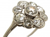 Edwardian Platinum & Diamond Cluster Ring