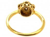 Edwardian 18ct Gold, Natural Split Pearl & Diamond Ring