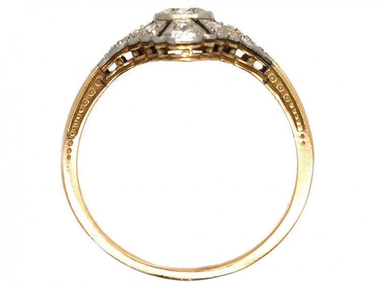 Art Deco Diamond Shaped Diamond Set Ring