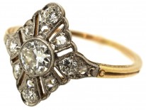 Art Deco Diamond Shaped Diamond Set Ring