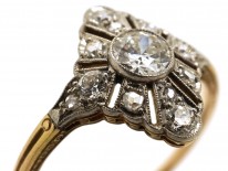 Art Deco Diamond Shaped Diamond Set Ring