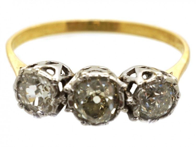 18ct Gold & Diamond Three Stone Ring