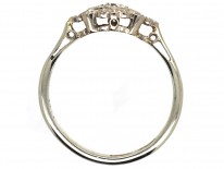 Art Deco 18ct Gold & Platinum Diamond Cluster Ring