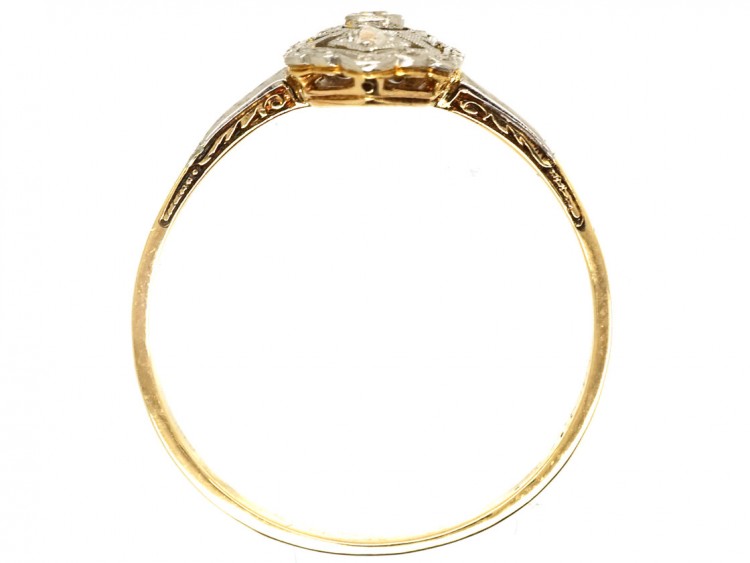 Art Deco 18ct Gold & Diamond Ring