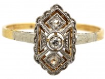 Art Deco 18ct Gold & Diamond Ring