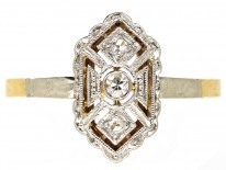 Art Deco 18ct Gold & Diamond Ring