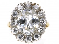 Large Gold & Paste Oval Cluster Ring