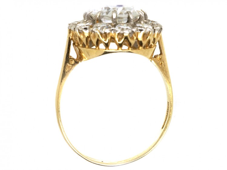Large Gold & Paste Oval Cluster Ring