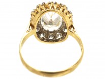 Large Gold & Paste Oval Cluster Ring