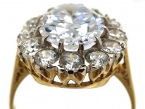Large Gold & Paste Oval Cluster Ring