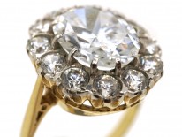 Large Gold & Paste Oval Cluster Ring