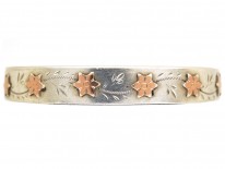 Child's Silver & Gold Overlay French Bangle