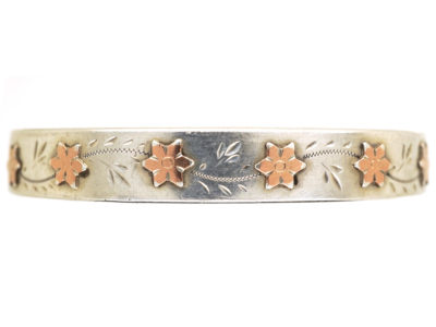 Child's Silver & Gold Overlay French Bangle