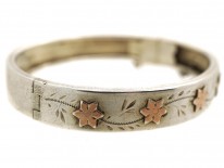 Child's Silver & Gold Overlay French Bangle