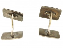 Norwegian Silver & Enamel Cufflinks by Elvik Co