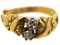 Art Nouveau Gold & Diamond Ring