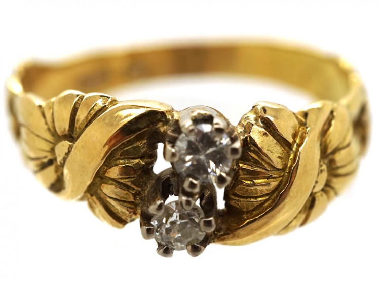Art Nouveau Gold & Diamond Ring