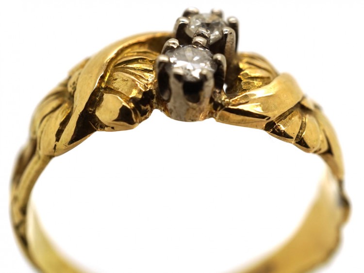 Art Nouveau Gold & Diamond Ring
