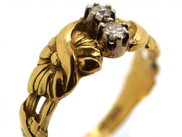 Art Nouveau Gold & Diamond Ring