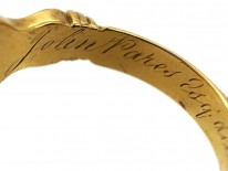 Georgian 18ct Gold Mourning Ring With Hardstone Urn