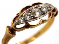 Edwardian 18ct Gold & Five Stone Diamond Ring