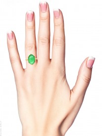18ct Gold Jadeite Ring