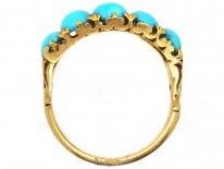 Victorian 18ct Gold Five Stone Turquoise Ring