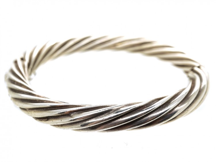 Silver Swirl Design Bangle