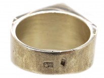 German Art Deco Silver & Niello Ring