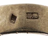 German Art Deco Silver & Niello Ring