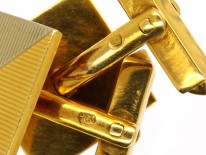 Two Colour 18ct Gold Envelope Design Cufflinks