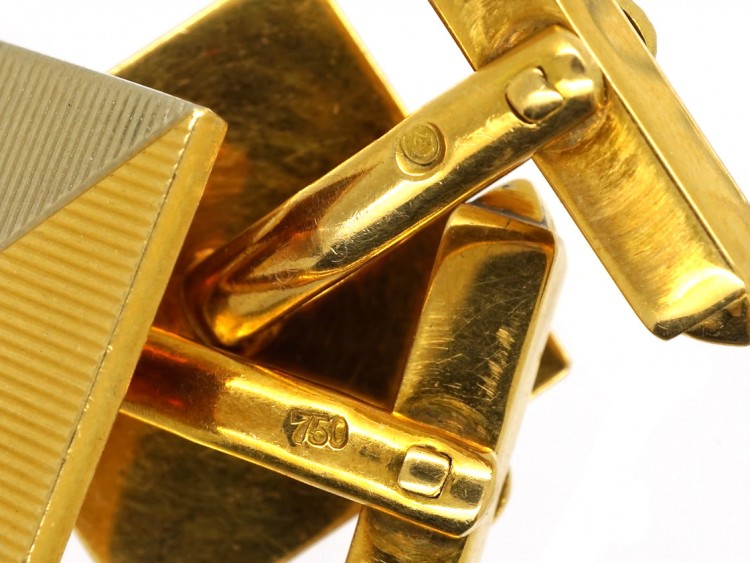 Two Colour 18ct Gold Envelope Design Cufflinks