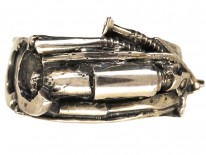 French Silver Punk Bangle