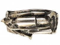 French Silver Punk Bangle