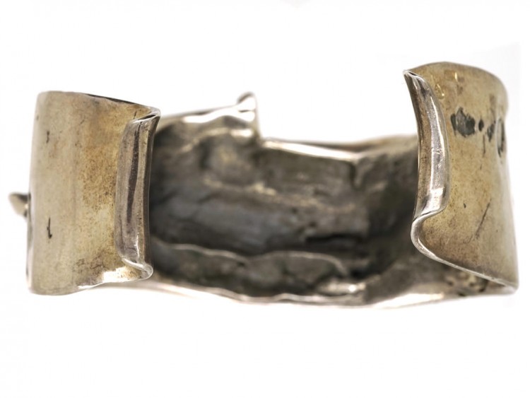French Silver Punk Bangle