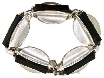 1960s Onyx & Silver Bracelet