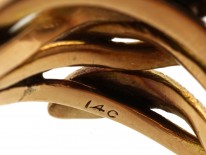 Victorian 15ct Gold Double Snake Ring with Ruby Eyes
