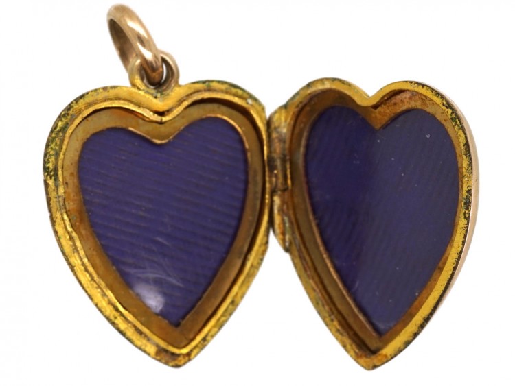 Edwardian 9ct Gold & Pearl Heart Locket