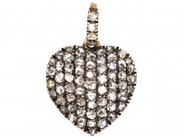 Edwardian Rose Diamond Heart Pendant