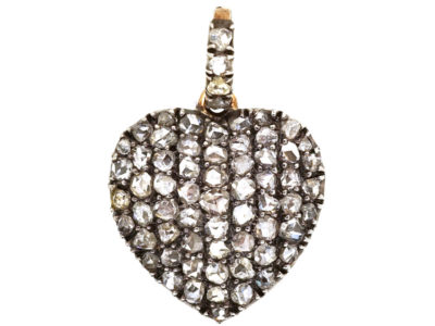 Edwardian Rose Diamond Heart Pendant